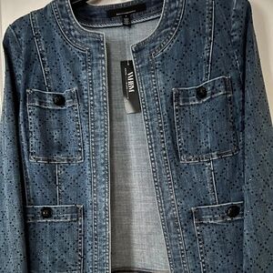 Studded Denim Blazer Jacket - NWT
